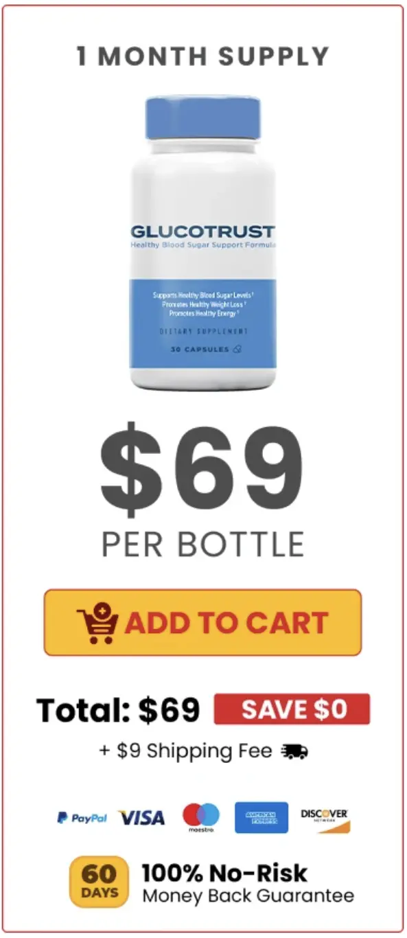 GlucoTrust one bottle